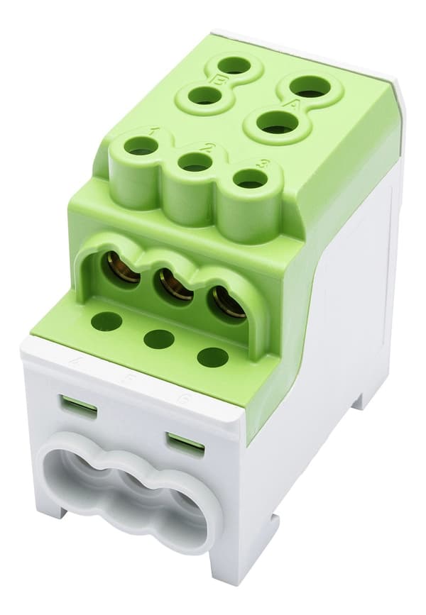 Fördelningsblock SDB 200 Al/Cu 80030 SIMBLOCK, grön