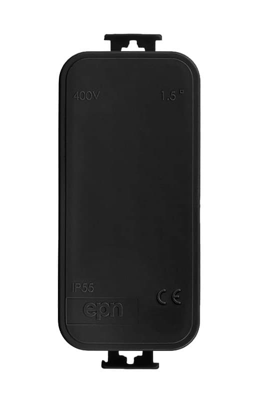 Utanpåliggande låda E10 45x90x39 - 10 membran, svart, IP55