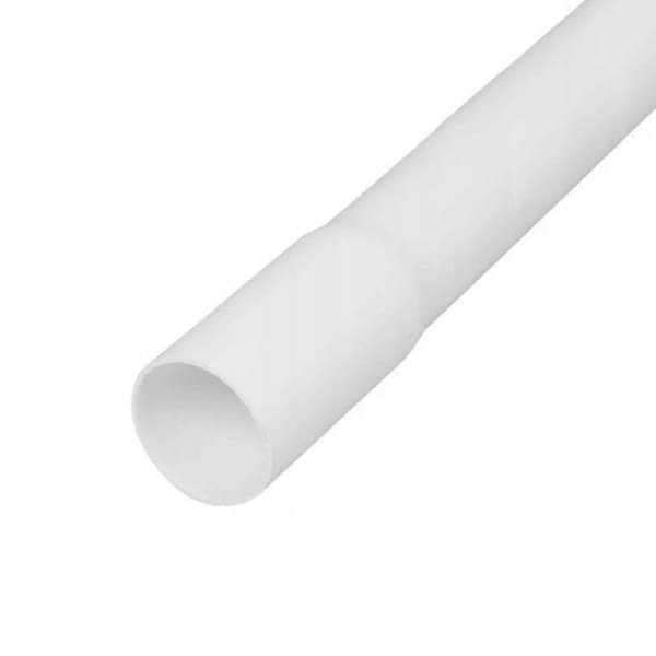 Uritettu sähköasennusputki, 2 m halkaisija 37 mm valkoinen + 2 x kahva