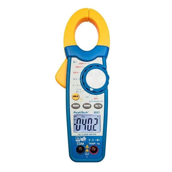 PeakTech Peak Tech 1000 Amp AC Clamp Meter/Multimeter 3999 siffror med Passage Tester/Voltmeter/Test Diod Test/Th