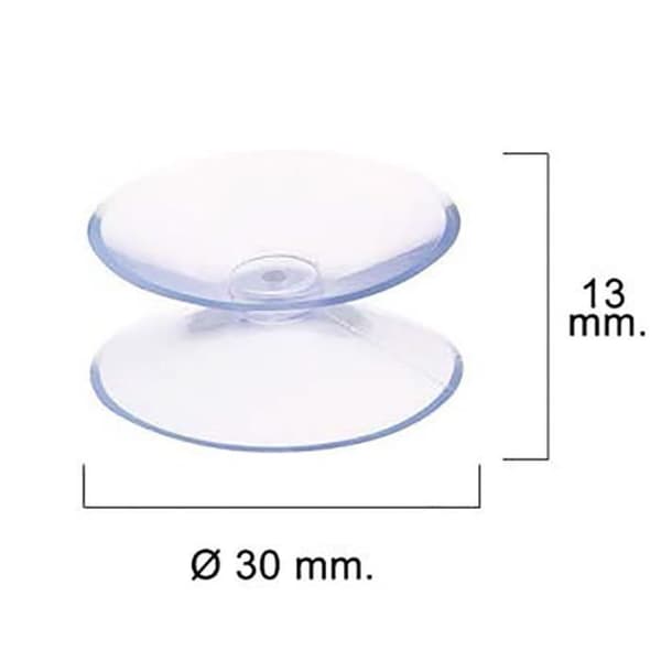 Ventosa Double Transparent (Bister 4 Piezas)