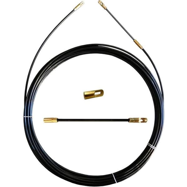 TECNID Black Perlon kabeldragsond Ø 4 mm 15 meter med utbytbara spetsar - SPN4-015