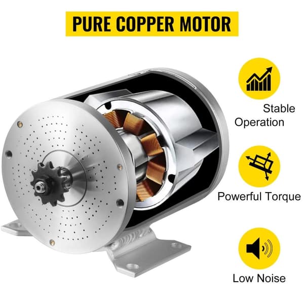 2000W 48V 4300RPM borstlös DC-motor med hastighetsregulator, dubbelriktad design, hög hastighet och lågt brus, bred applikation