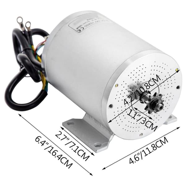 4300 RPM 48V DC borstlös DC-motor med monteringsfäste och styrenhet,fram/bakåt