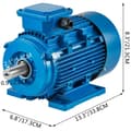 Miniatyrbild 5 av 5: 2,2KW 400V 3-fas 3000PRM högeffektsmotor, högkvalitativ rotor, kraftfull fläkt