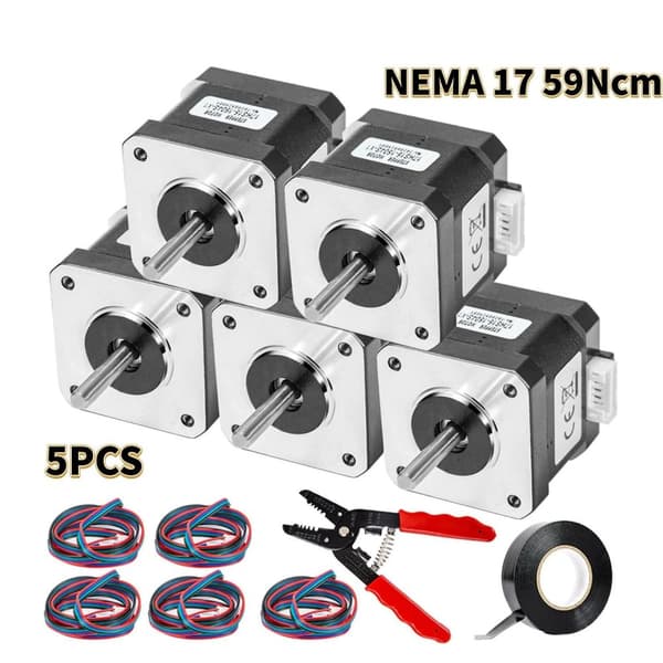 5st 2,8V 2A 59Ncm stegmotor med högt vridmoment, ren kopparspole, bred applikation
