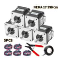 Miniatyrbild 2 av 6: 5st 2,8V 2A 59Ncm stegmotor med högt vridmoment, ren kopparspole, bred applikation