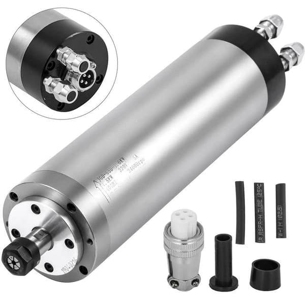 1.5KW 24000RPM vattenkyld spindelmotor, ER11 standardchuck, dynamisk balansdesign,3 högkvalitativa lager,lågt ljud,bra värmeavledning,bred applikation