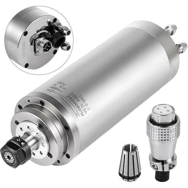 3.0KW 24000RPM vattenkyld spindelmotor, ER20 standardchuck, dynamisk balansdesign, 3 högkvalitativa lager, lågt ljud