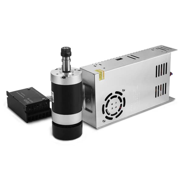400W 12000RPM 530 mN.m borstlös luftkyld spindelmotorsats, smidig drift, lågt ljud, hög precision, 3 hastighetsjusteringssätt, flera skydd