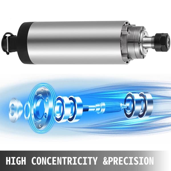 2,2KW luftkyld spindelmotor med 2,2KW Variabel frekvensomriktare, dynamisk balansdesign, hög koncentricitet/precision, bra värmeavledning