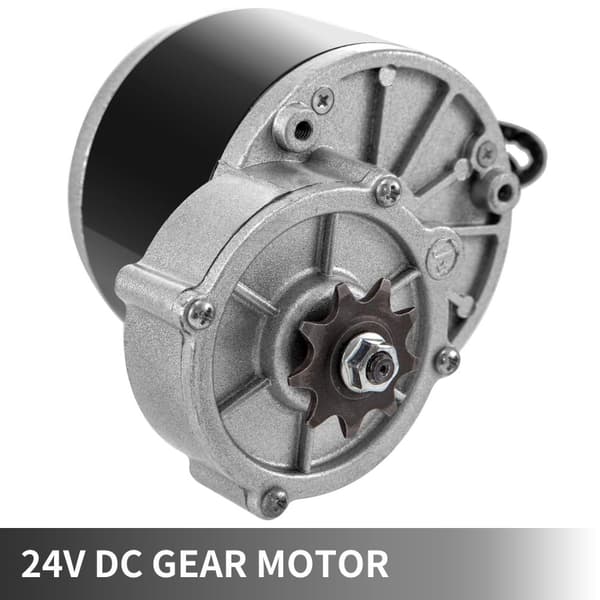 24V 350W 3000RPM borstad DC-motor, dubbelriktad rotationsdesign, hög effektivitet, robust och hållbar, bred applikation