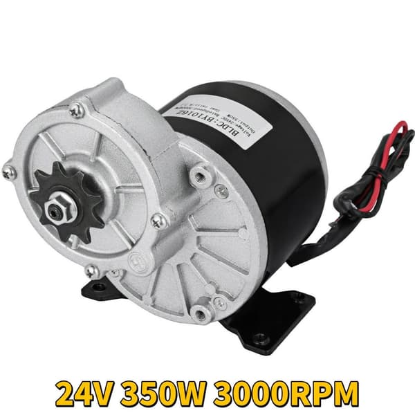24V 350W 3000RPM borstad DC-motor, dubbelriktad rotationsdesign, hög effektivitet, robust och hållbar, bred applikation