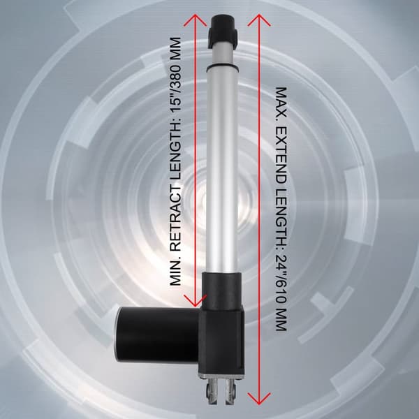 380-610mm DC 24-29V kraftfull elektrisk linjärt ställdon för vilstol med kompletta tillbehör, tyst drift, lätt att installera