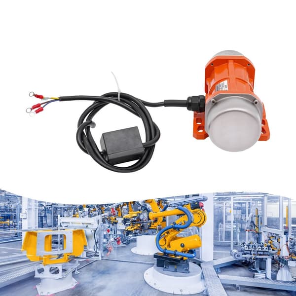 Vibrationsmotor, justerbar ekscentrisk blok, design med lav støjniveau.