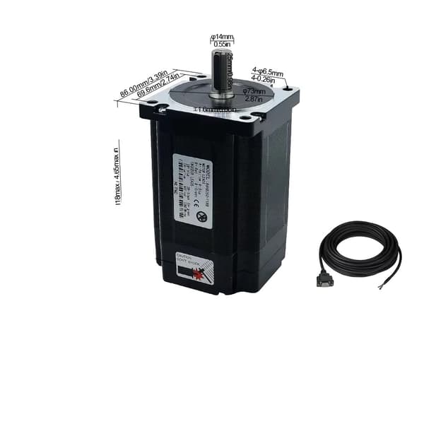 Nema34 Lukket Sløjfe Steppermotor, Høj Holdetorque, 3M Encoder Kabel,4,5 N·m uden bremse, 3M Encoder Kabel