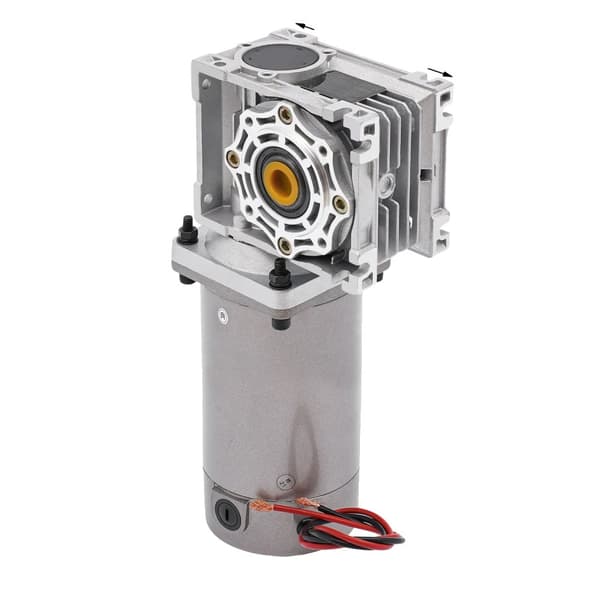 Worm Gear DC Motor, 300W Effekt, Justerbar Hastighed,24V, Sølv
