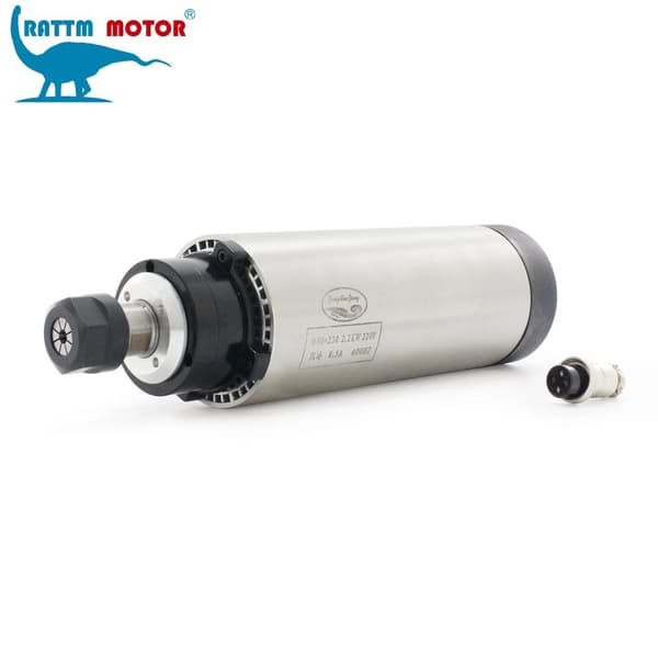 2,2 kW luftkyld spindelmotor, hög hastighet upp till 24000 varv/min, kompakt design 80x230 mm,Bara spindel, 220V KIT