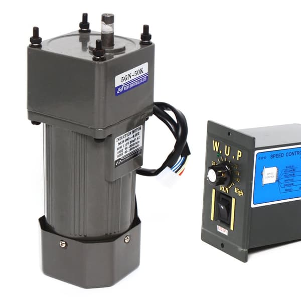 90W Gear Reduction Motor, Justerbar Hastighedsregulering, 0-27RPM Hastighedsområde, Kompakt Design