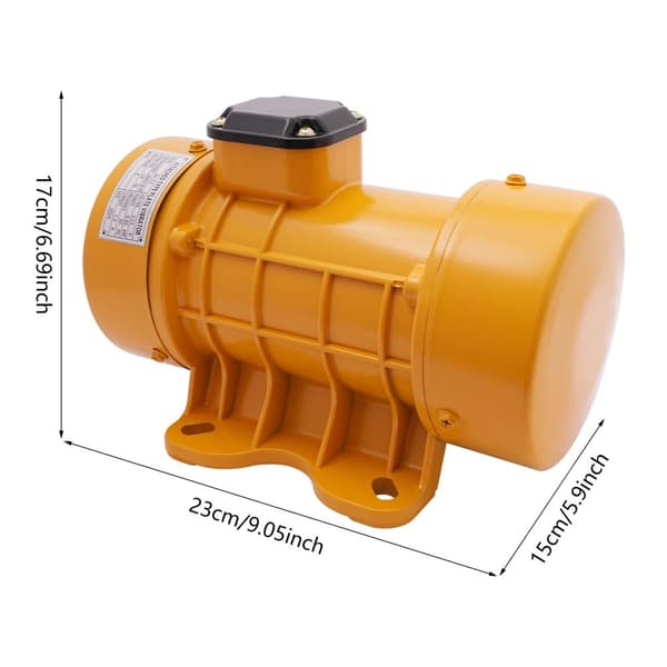 Vibrationsmotor, 550W effekt, IP44 skydd,Gul
