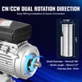 Miniatyrbild 4 av 4: VEVOR Elektrisk AC-motor, 0,75 kW effekt, 2850 RPM hastighet,1400 varv per minut