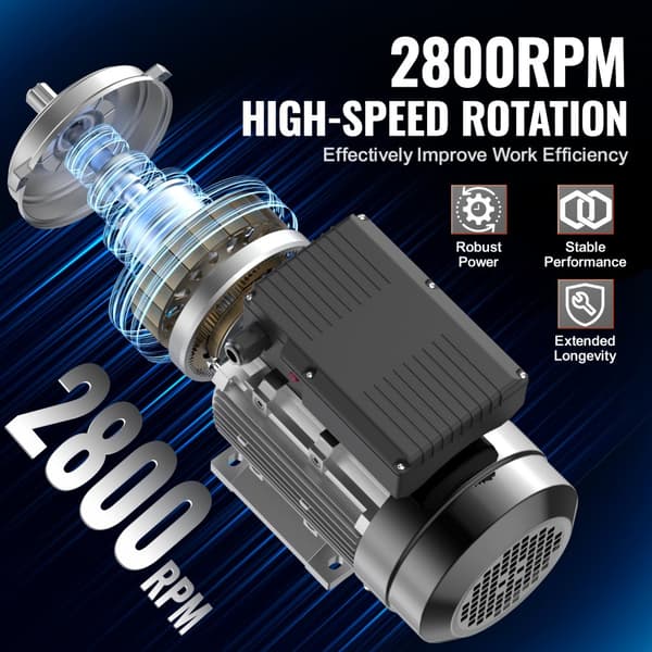 Elektrisk motor, 1,1 kW effekt, dual rotation, 2800 omdrejninger pr. minut,1.5HK