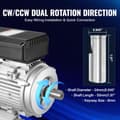 Miniatyrbillede 4 af 4: Elektrisk motor, 1,1 kW effekt, dual rotation, 2800 omdrejninger pr. minut,1.5HK