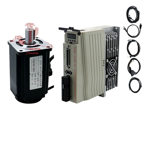 Servomotor med driver, høj momentkapacitet, flere effektvurderinger, alsidige kontrolmuligheder,220V, 750W Med Bremse