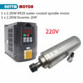 Miniatyrbillede 2 af 2: 2,2KW Vandkølet Spindelmotor, Høj Hastighed 24000 OMDR./MIN, Rustfrit Stål Konstruktion,Med VFD 220V