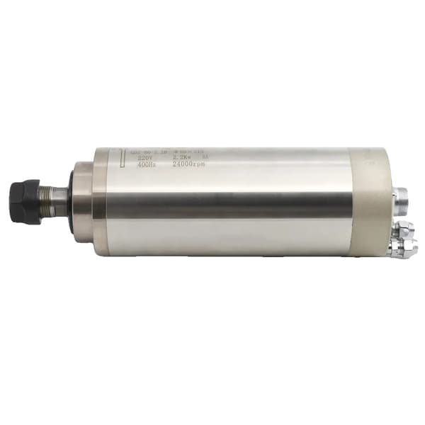 2,2KW Vandkølet Spindelmotor, Høj Hastighed 24000 OMDR./MIN, Rustfrit Stål Konstruktion,Bare Spindel 220V