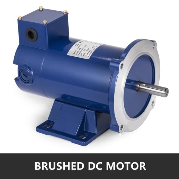Borstad likströmsmotor, 1/2 hästkraft, 2,05 N·m vridmoment,1750RPM
