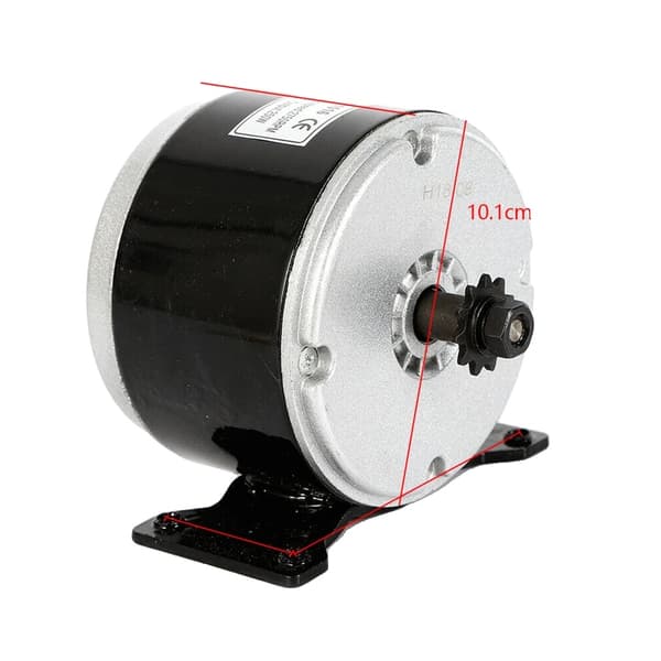 24V DC-motor, 250W effekt, 2750 RPM hastighet,Svart, 1STK