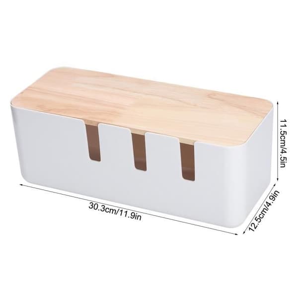 ABS Multiple Vent Holes Kabelförvaringsbox, Kabelorganisatorbox, Socket Organizer för
