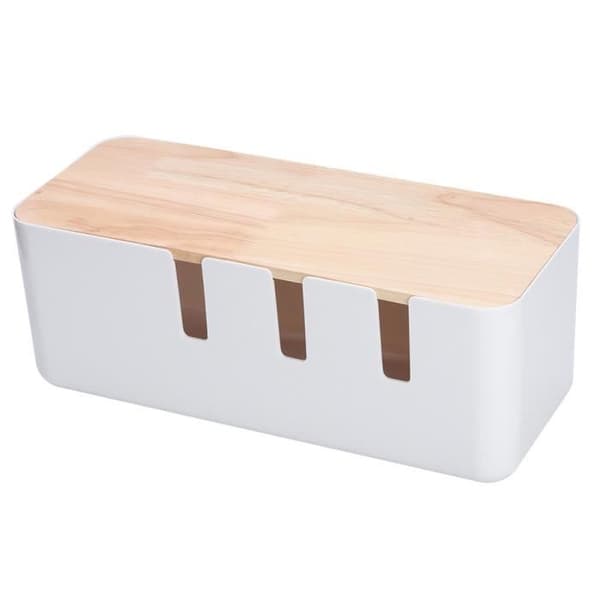 ABS Multiple Vent Holes Kabelförvaringsbox, Kabelorganisatorbox, Socket Organizer för