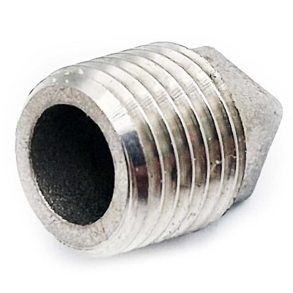 Plugg med kant 1/4” MZ, rostfritt stål