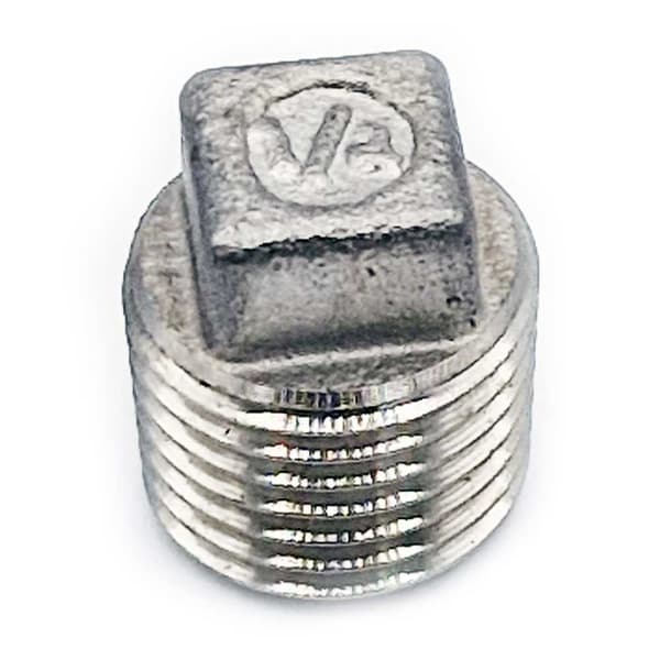Plugg med kant 1/4” MZ, rostfritt stål