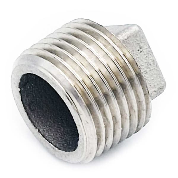Tulppa reunalla 3/8” MZ, ruostumatonta terästä