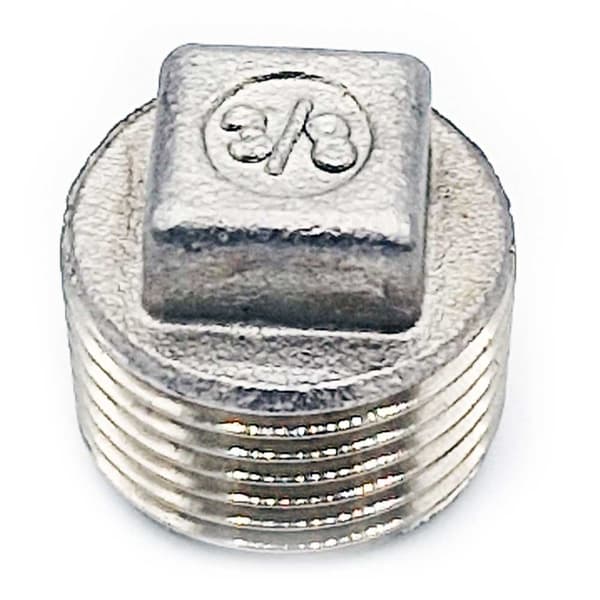 Tulppa reunalla 3/8” MZ, ruostumatonta terästä