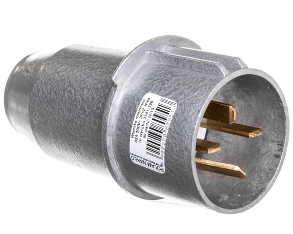 4P 32A 500V metallkontakt med platta stift