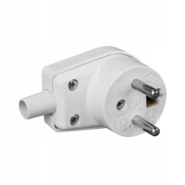 Vinkelstik 16A 250V IP20 hvid VIPLAST