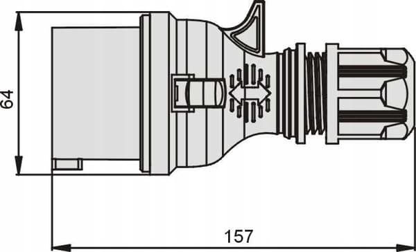 Strömkontakt 3P+Z 16A 400V 4P IP44 WPP 16/4