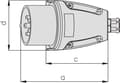 Pikkukuva 2 / 2: Kiinteä pistoke 16A 400V 5P IP44 WSM 16/5