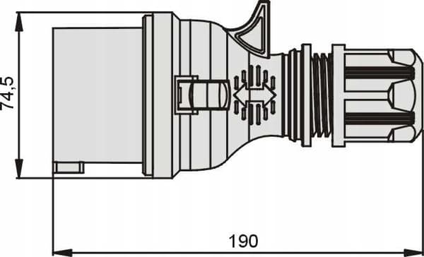 Strømstik 3P+Z 32A 400V 4P IP44 WPP 32/4