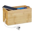Miniatyrbild 3 av 6: Relaxdays Bamboo Cable Box, Multipel, Kompakt, Universal, Praktisk, Kabelorganisation HxBxD 14x 25,5x14 cm Nature