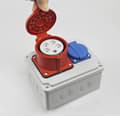 Miniatyrbillede 2 af 4: Byggeplads strømfordelingstavle, byggepladsfordelingstavle, strømfordelingstavle, 1x 32A 5P 1x 230V