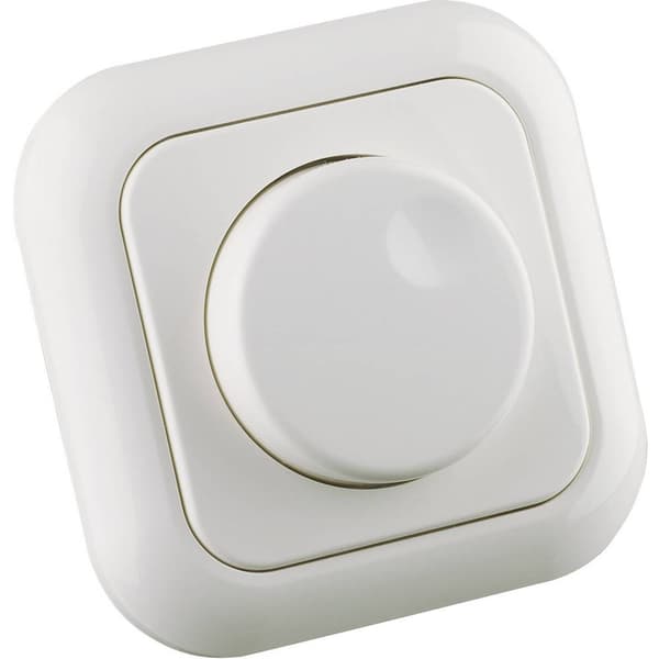 Ehmann 3960c0120 Dimmer infälld Lämplig för ljuskälla: Glödlampa, Halogenlampa Renvit