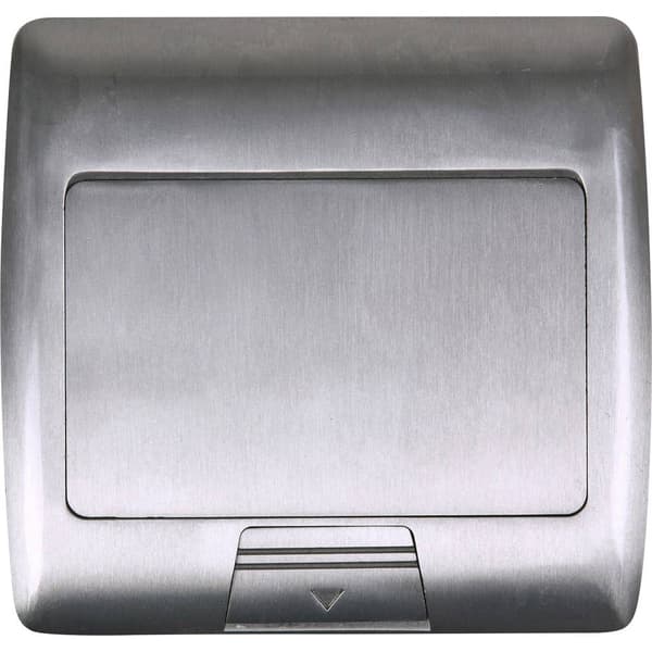 Heitronic 40462 2x Golveluttag Infälld IP20 Silver