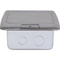 Miniatyrbild 2 av 3: Heitronic 40462 2x Golveluttag Infälld IP20 Silver