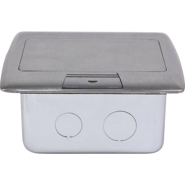Heitronic 40462 2x Golveluttag Infälld IP20 Silver