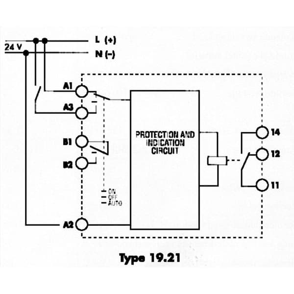 Finder 19.21.0.024.0000 industrirelä Nominell spänning: 24 V/DC, 24 V/AC Växelström (max): 10 A 1 switch 1 st
